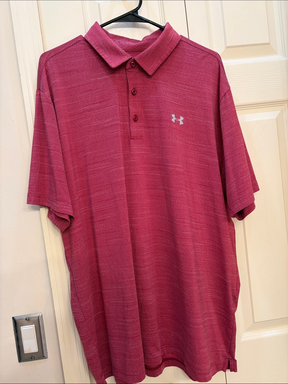 Under Armour Men's Maroon Polo Shirt with Logo